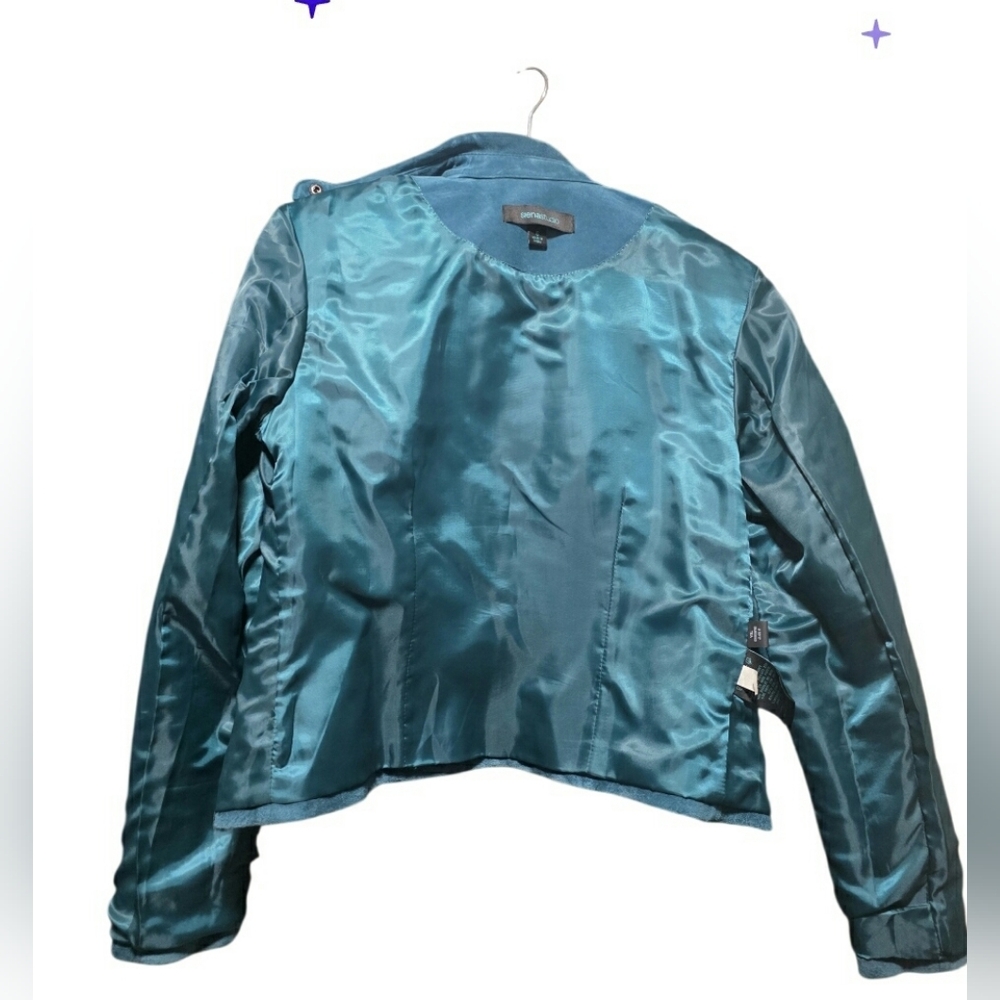 SienastudioTeal Suede Leather Women's Jacket Size 6 - Picture 9 of 11
